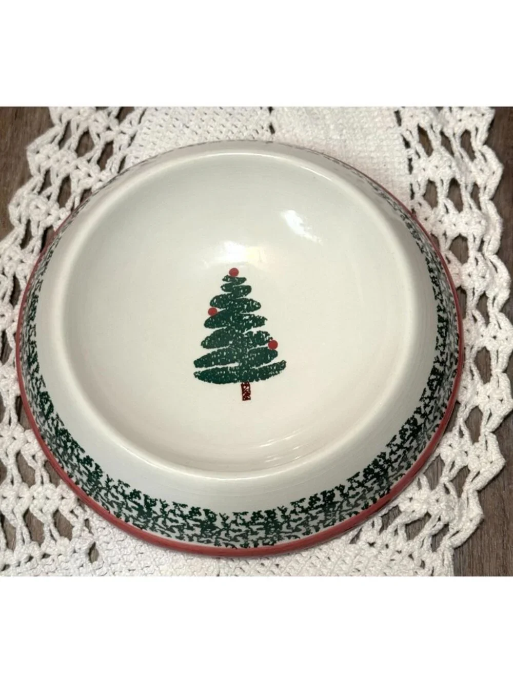Bizzirri Christmas Tree Ceramic Serving Bowl Made In Italy - Festive Holiday Des